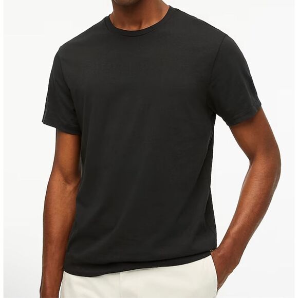 J. Crew Cotton Washed Jersey Tee Black Size L - Picture 1 of 7